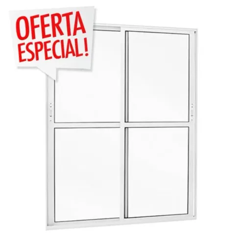 Porta de Correr 2 Folhas Suprema com Vidros - Oferta em 10x sem Juros