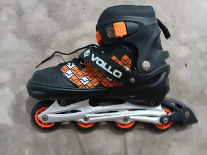 Patins Vollo In Line Ajustável Laranja e Preto (38 a 42) - Usado 1x - ótimo estado