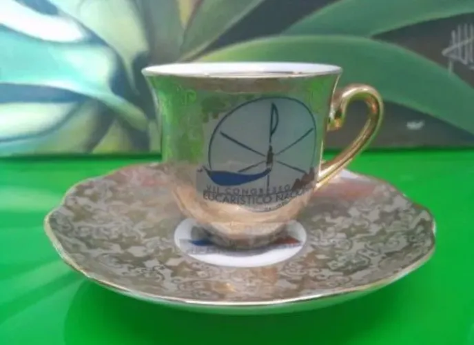 xícara de café steatita congresso eucarístico 1960