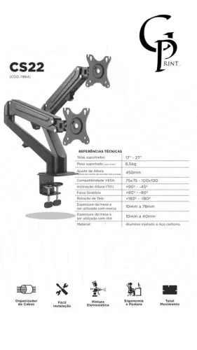 SUPORTE PARA MONITOR E TELEVISORES - CLANM