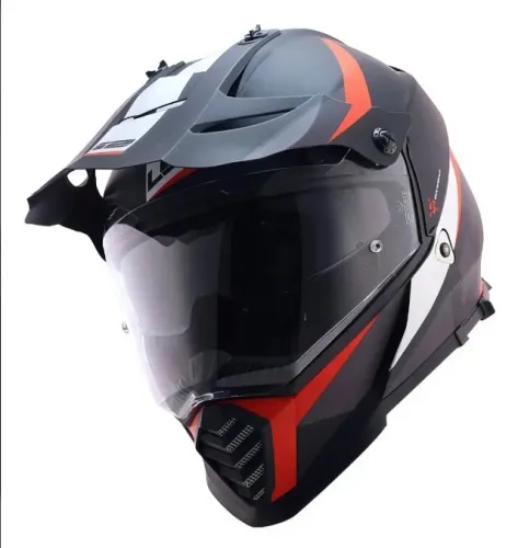 Capacete Ls2 Pioneer Mx436 Evo Adventure Router Fosco Tamanho Do Capacete 62 Cor Vermelho