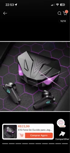 X15 Fone De Ouvido para Jogos Bluetooth 5.Tws Stereo Ultra Baixa Latency Gaming Headset