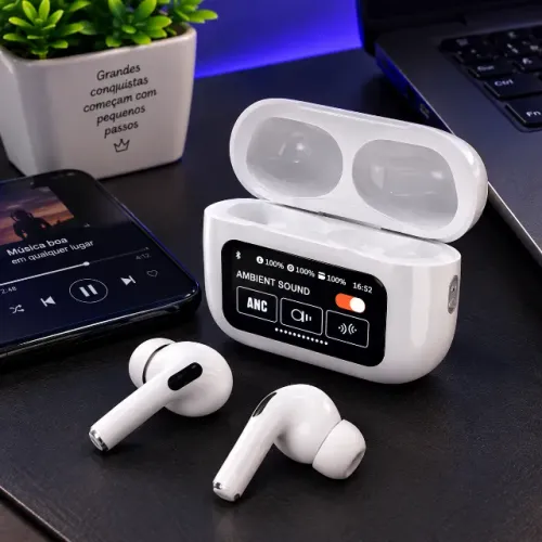 one Bluetooth TWS Pro com ANC + Tela Digital Inteligente