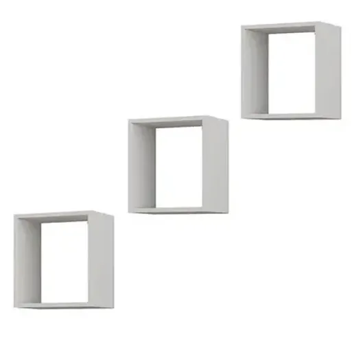 Kit 3 Nichos Quadrados mdf 