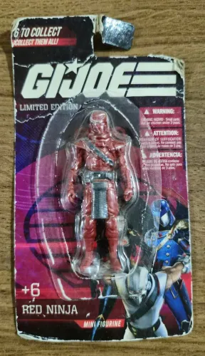 Hasbro GI JOE NINJA VERMELHO Miniatura de Edição Limitada
