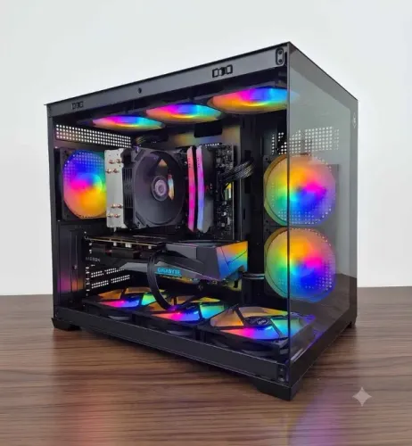 Computador Gamer / Ryzen 5 5500 / 16Gb Ddr4 Rgb / Ssd M.2 Nvme 512Gb / Rx 7600 8Gb