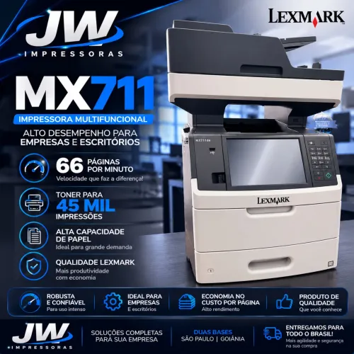 IMPRESSORA LASER MX711dhe LEXMARK