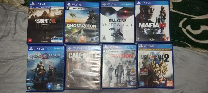 God of war, resident evil, entre outros jogos.