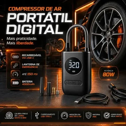 Compressor de ar portátil