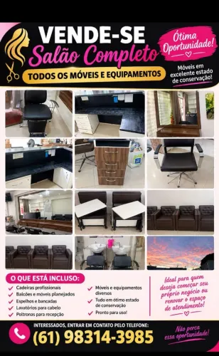 Vende se móveis salão de beleza completo