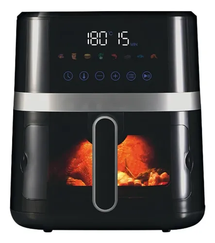 Air fryer 5,5l tamanho familia digital com visor e luz interna nova 10x sem juros