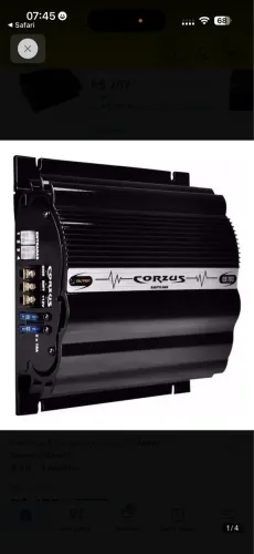 Amplificador Corzus CR 703 3 canais 280W RMS