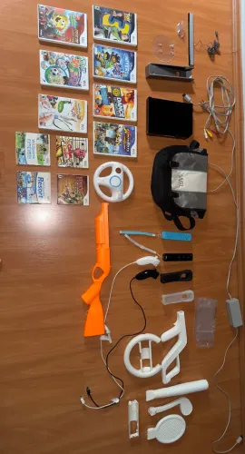 KIT NINTENDO WII COMPLETO - 11 JOGOS + DIVERSOS ACESSÓRIOS