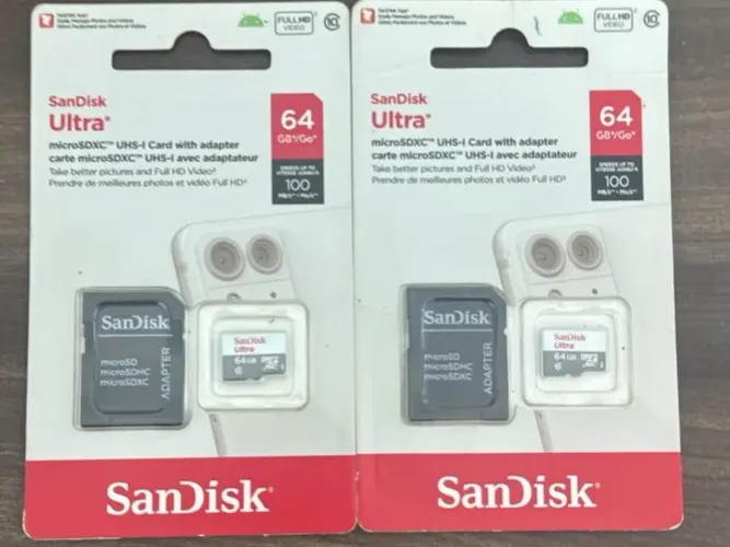 MicroSDHC Sandisk Ultra 64GB Com Adaptador