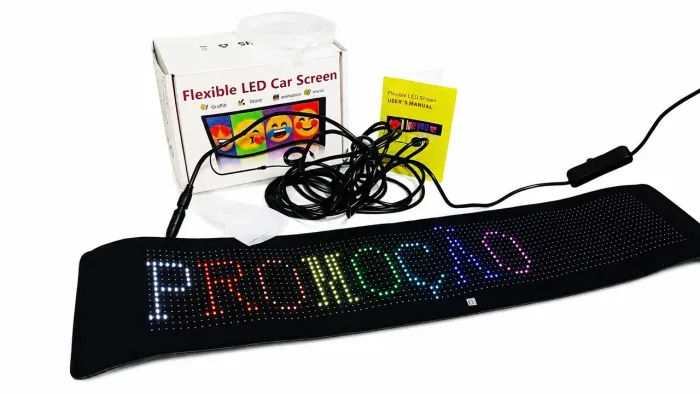 Painel LED Flexível RGB Programável para Carro com App Bluetooth 