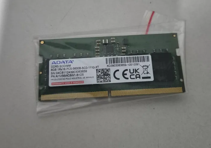 Memória 8Gb DDR5 5600MHz p/Notebook 