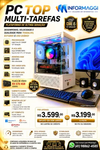 PC TOP MULTI-TAREFAS DUEX B760M DDR 5 NOVO