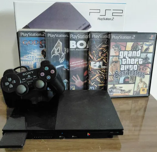 PS2 COM LEITOR 100%
