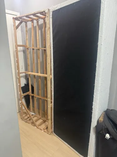 Estrado box cama queen bipartida