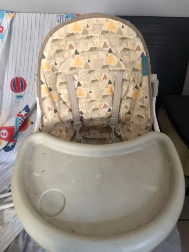 Cadeira de Alimentação Alta Baby Multikids Slim Ursos Bege Fisher Price