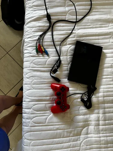 Ps2 conservado + cabos + controle
