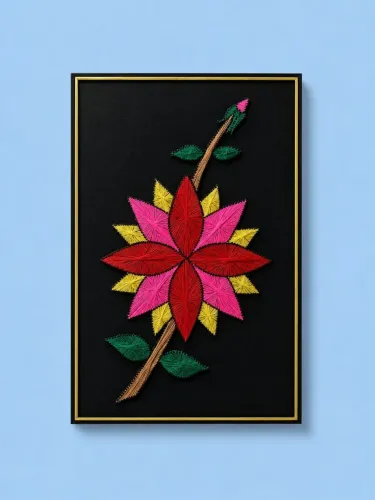 Quadros de linha feito á mão para decoração 