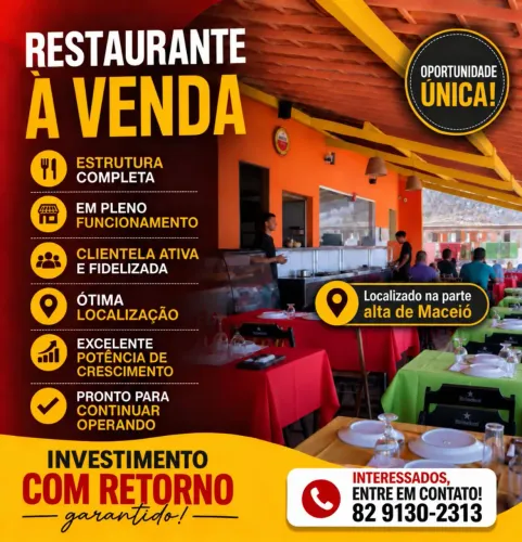 RESTAURANTE À VENDA NÃO RESPONDO CHAT!