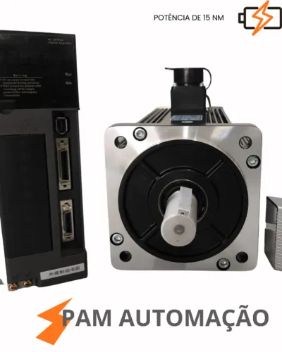 Kit Servo Motor potência 15 Nm + cabos de 10 m + resistor de frenagem à PRONTA ENTREGA 