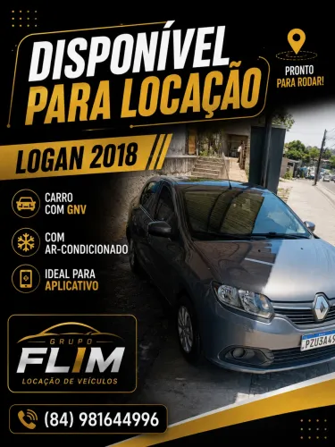 Logan 2018 Disponível para locação motorista aplicativo