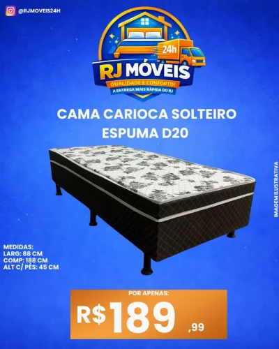 Cama box solteiro D20