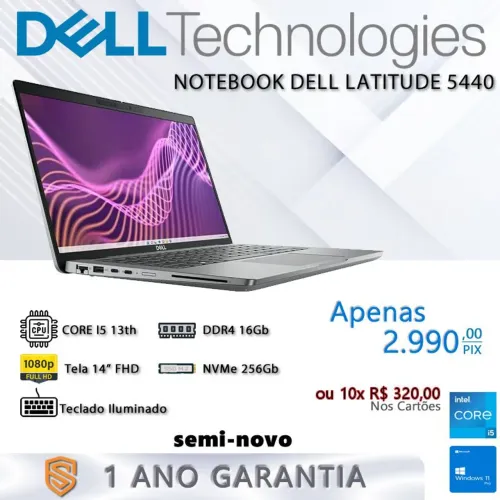 Dell Latitude 5440 (i5 13th/16gb/Nvme 256/Wifi6/14")