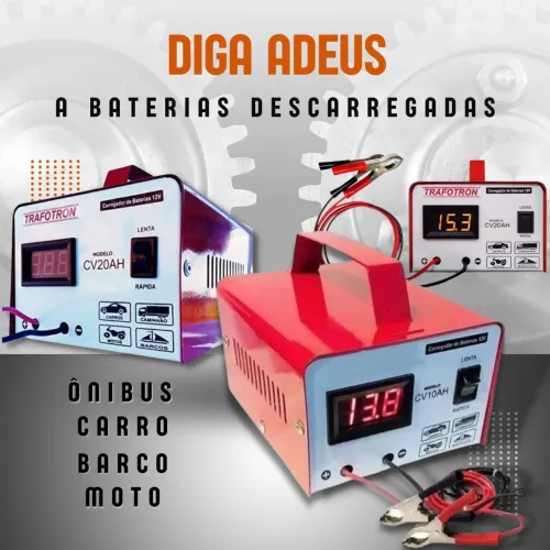 Carregador para bateria de carro e moto