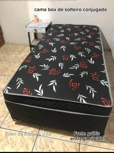 Cama box de solteiro conjugada