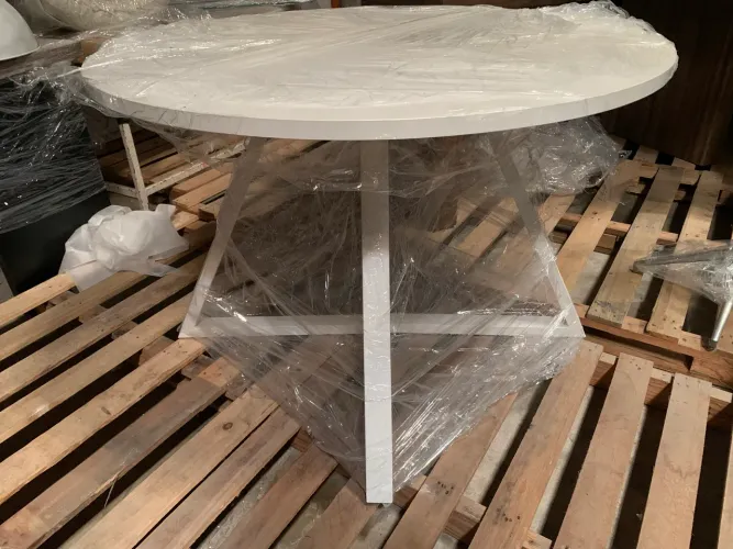 Mesa jantar redonda branca