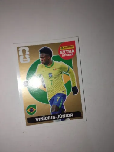 Extra sticker Vinícius junior Gold original panini