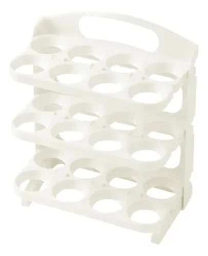 Porta-Ovos Organizador Dobrável (3 Andares / 24 Ovos)