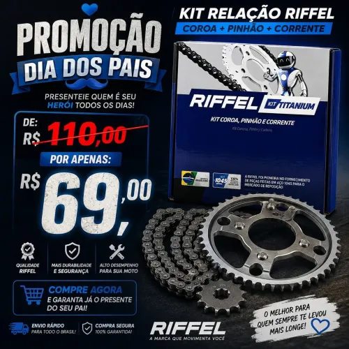 Kit transmissão para sua moto promoção dia dos pais