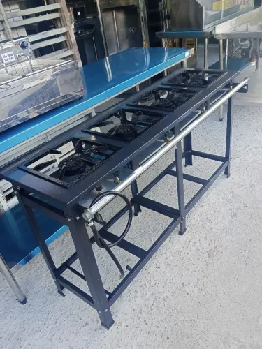 Fogão industrial em linha 4 bocas alta pressão