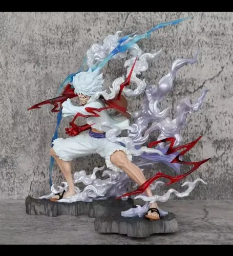 Escultura do Luffy Gear 5 em PVC (25cm)