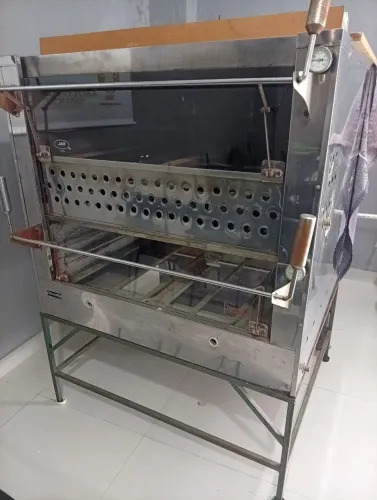 Forno a gás duplo, inox