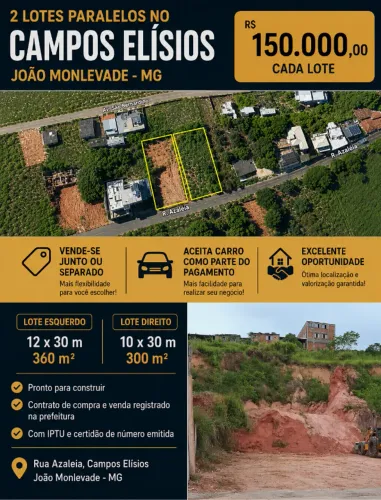 Lotes à Venda - Campos Elísios | João Monlevade/MG