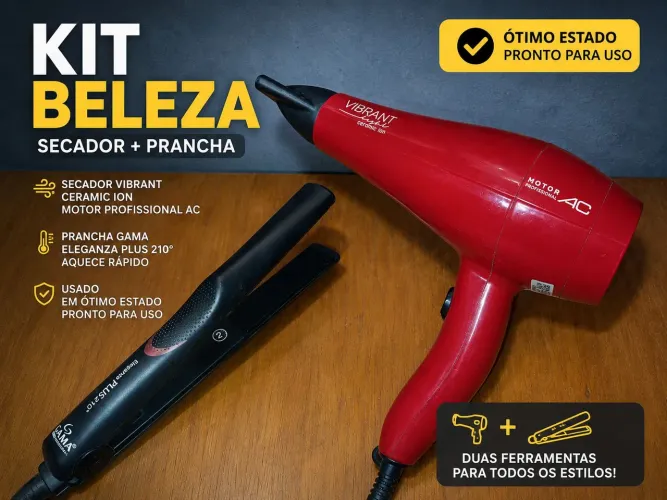 chapinha ( prancha )e secadora kit