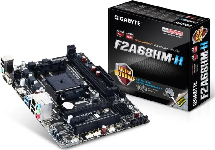 Placa mãe gigabyte GA F2A68HM + Apu A8 5500<br>GA-F2A68HM-H<br>GA-F2A68HM-H