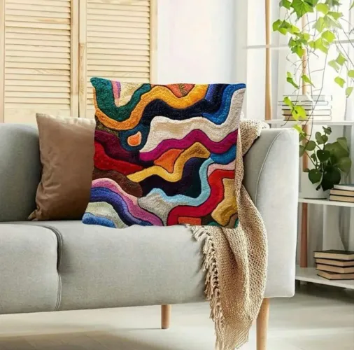 Kit com 4 capas de almofadas coloridas