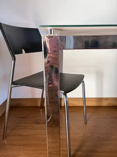 Mesa tampo de vidro