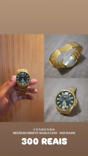 Relógio orient dourado