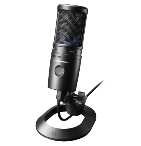 Kit Microfone Audio-Technica AT2020USB-X + Braço Articulado + Pop Filter - Impecável
