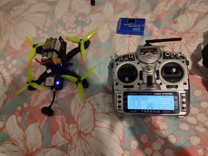 Drone FPV 5" + Taranis Fr Sky x9d Plus Completo pronto pra voar