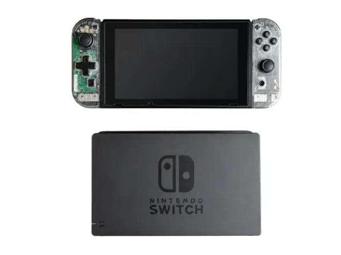 Nintendo Switch V1 Desbloqueado e customizado (joycons transparentes + 128gb +case)