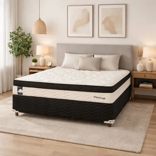 Cama Casal Box Platinum Bonno frete grátis para Fortaleza pagamento só no ato da entrega.